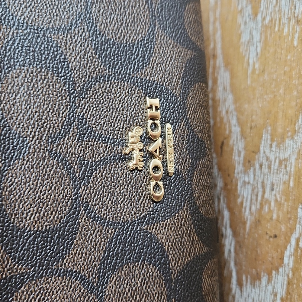 Coach Leather and Canvas Backpack Black & Brown - Picture 2 of 9